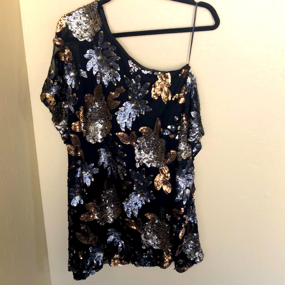 Karlie Floral Sequin Off the Shoulder dress